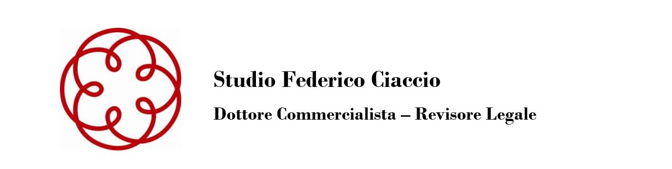 Studio Federico Ciaccio - Dottore Commercialista - Revisore Legale - Corso Matteotti n. 136 - 57023 Cecina (LI) - tel. +39 3405916535 mail info@studiofedericociaccio.it